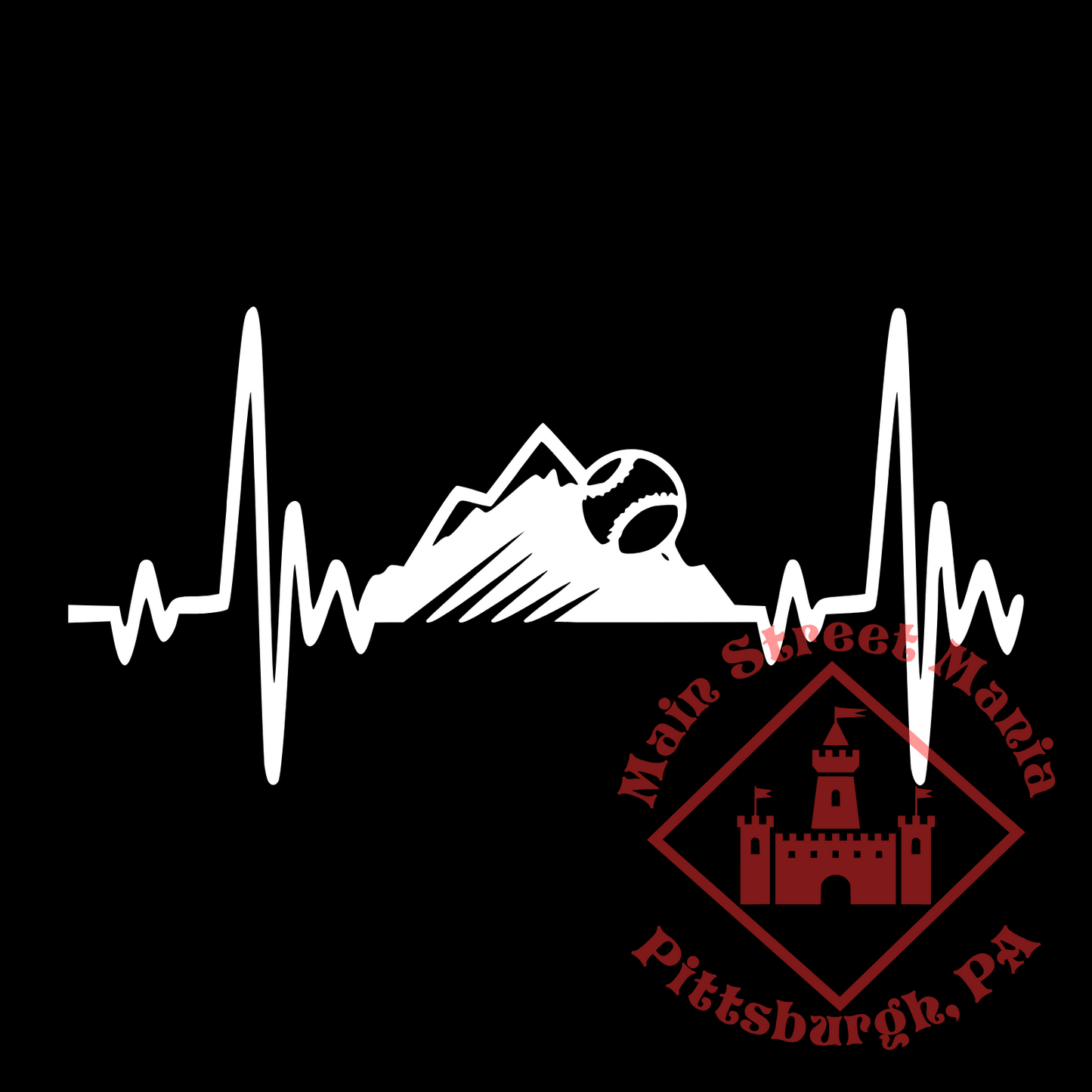 Rockies Mountain Heartbeat Sticker Decal