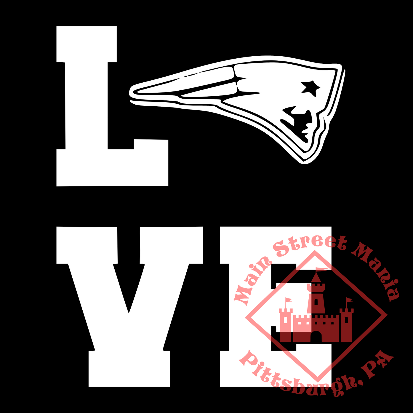 Patriots Love Sticker Decal