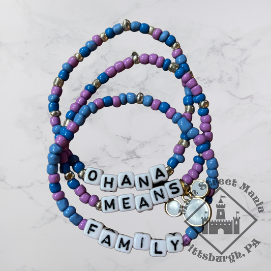Ohana Means Family Stack Bracelet