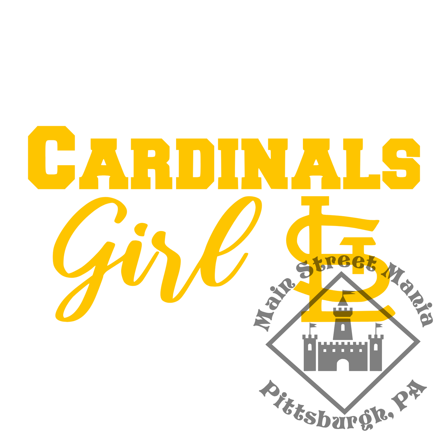 St. Louis Cardinals Girl Sticker Decal